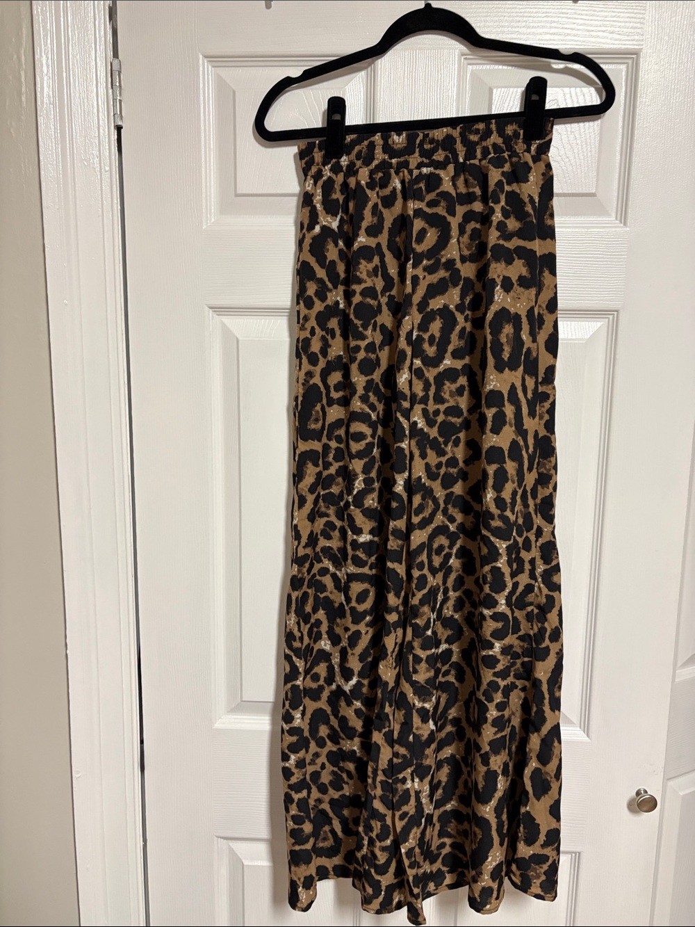 SHEIN Leopard Print wide  legged pants - Brown/Black